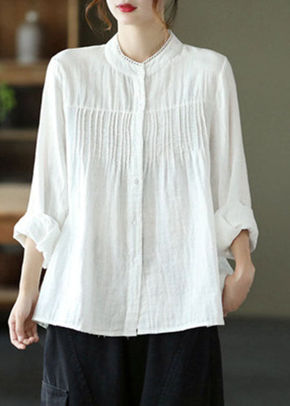 Elegantes grünes lockeres süßes Knopf-Herbst-Shirt-Oberteil