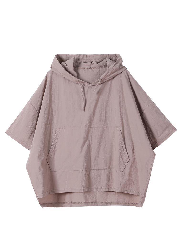 Elegant Khaki low high design Cotton Summer Shirt - SooLinen