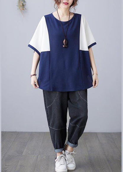 Elegant Pink O-Neck Half Sleeve Summer Blouse Top - SooLinen