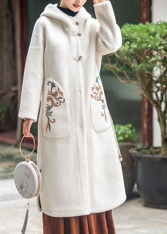 Elegante Lila Mit Kapuze Bestickt Quaste Teddy Kunstpelz Mäntel Winter