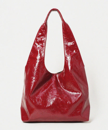 Elegante rote Schultertasche mit Leopardenmuster und Taschen aus Kunstleder