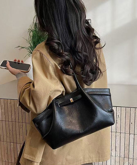 Elegant Solid Durable Large Capacity Faux Leather Shoulder Bags