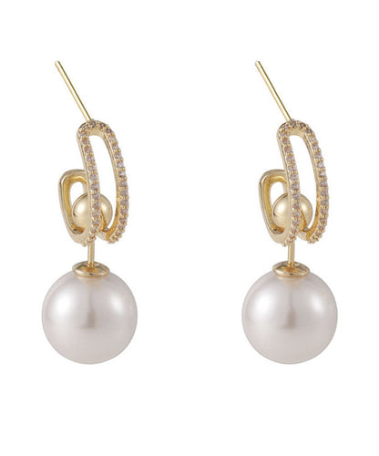 Elegante Tropfenohrringe aus weißer Zirkonia-Perle