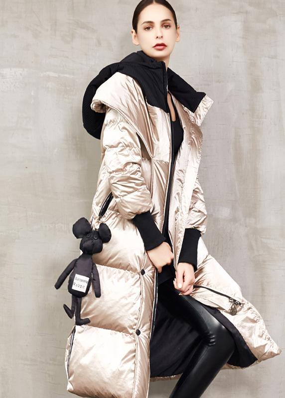 Elegant casual snow jackets winter Jackets khaki hooded down coat winter - SooLinen