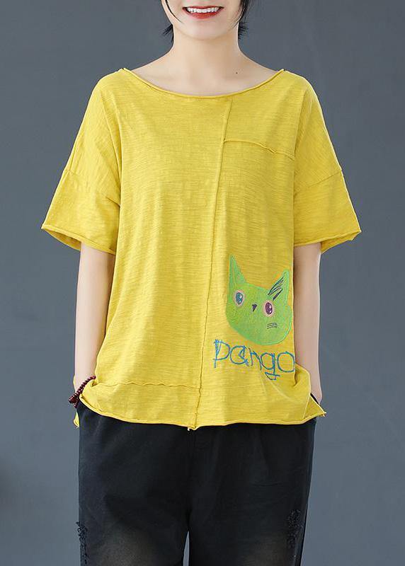 Elegant cotton clothes For Women Pakistani Soft And Breathable Cartoon Casual T-Shirt - SooLinen