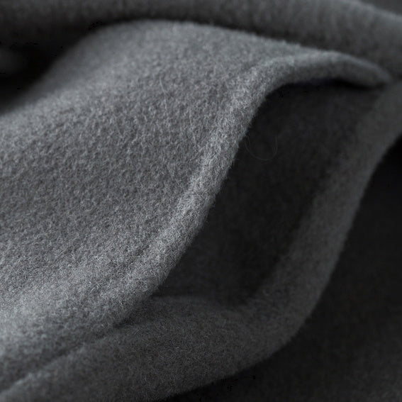 Elegante graugrüne Wollmäntel in Übergröße, hinten offen, Wintermantel mit Taillenbund