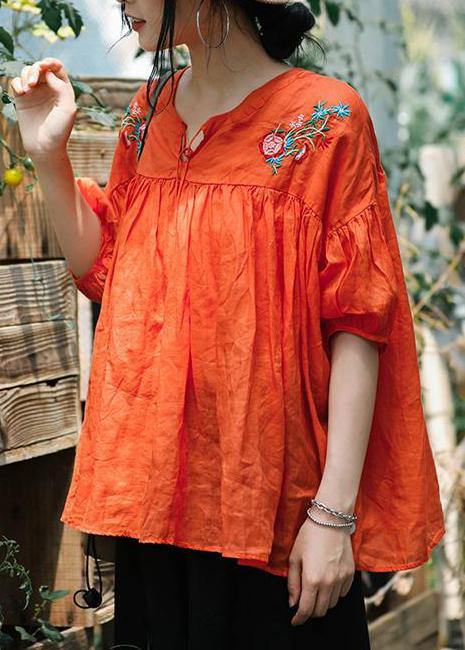 Elegant linen shirts women plus size Women tunic top - SooLinen