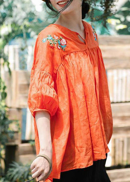 Elegant linen shirts women plus size Women tunic top - SooLinen