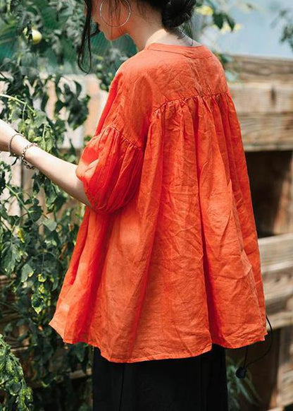 Elegant linen shirts women plus size Women tunic top - SooLinen