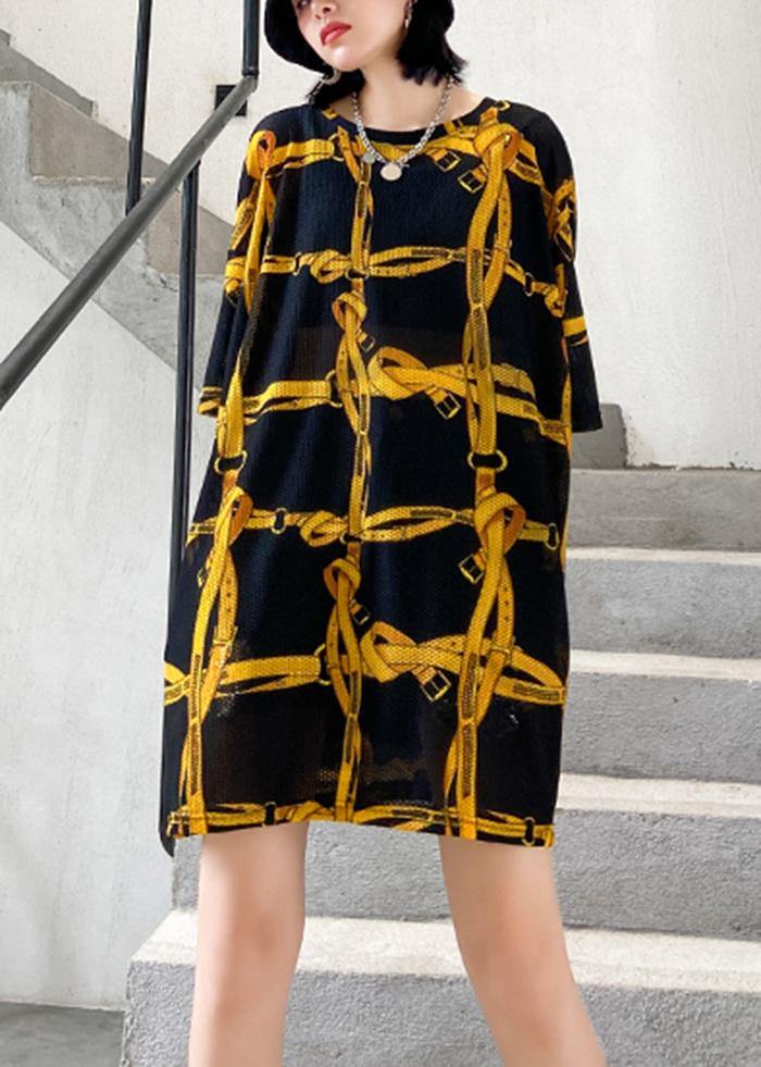 Elegant o neck half sleeve summer crane tops Work Outfits black plaid blouses - SooLinen