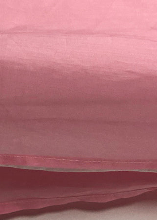 Elegantes Leinenkleid mit V-Ausschnitt und Dreiviertelärmeln, Metropolitan Museum-Ausschnitt, rosa Etuikleid, Sommer