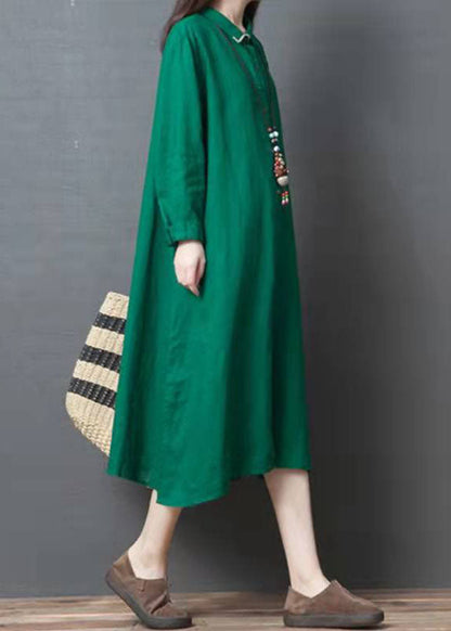 Elegante, lockere Leinenkleider in Übergröße für Damen