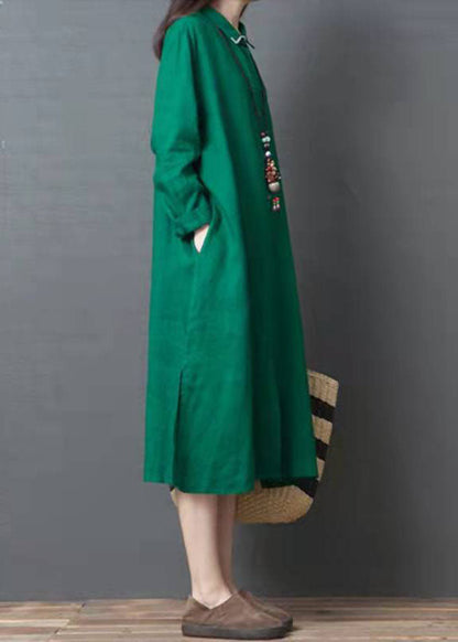 Elegante, lockere Leinenkleider in Übergröße für Damen