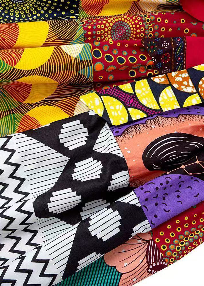 Falda recta de algodón con estampado étnico para primavera