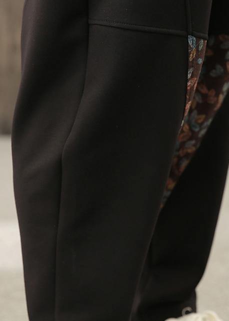 Ethnic style bloomers women's plus size wide leg trousers loose high waist pants - SooLinen