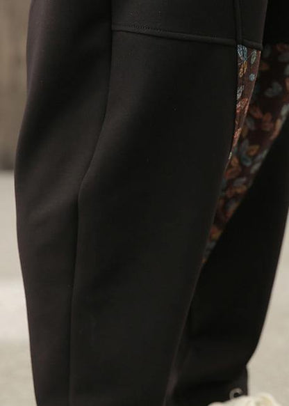 Ethnic style bloomers women's plus size wide leg trousers loose high waist pants - SooLinen