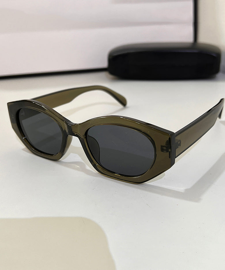 European And American Black Irregular Polygonal Punk Sunglasses