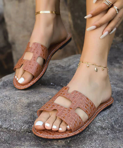 Europäischen und amerikanischen Stil rote flache Sandalen mit Peep Toe