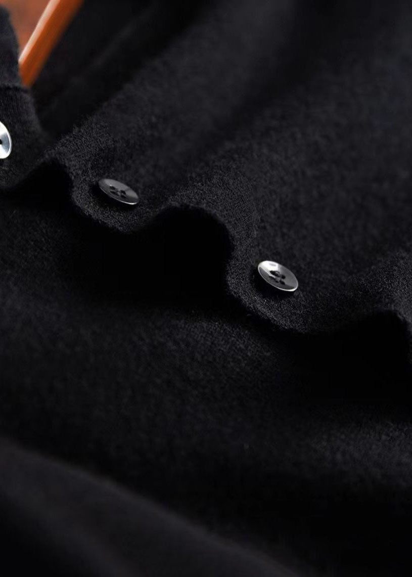 Mode Beige Asymmetrische Faltig Taste Wolle Stricken Pullover Frühling