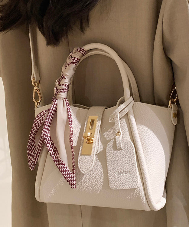 Fashion Beige Faux Leather Durable CrossBody Bag