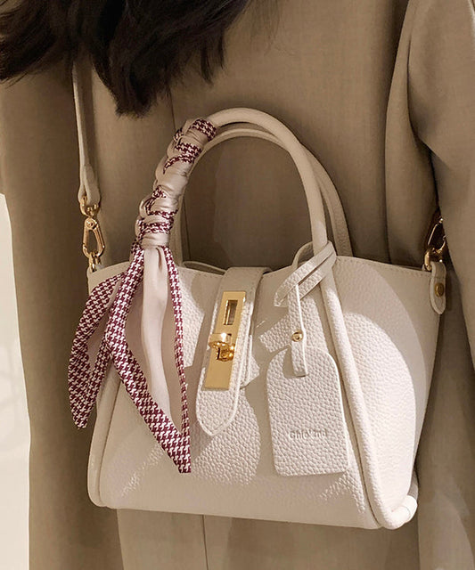 Fashion Beige Faux Leather Durable CrossBody Bag