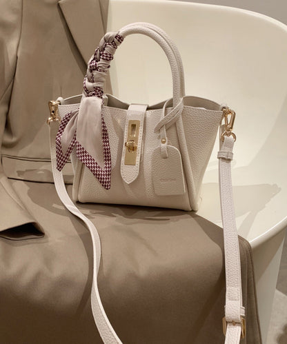 Fashion Beige Faux Leather Durable CrossBody Bag
