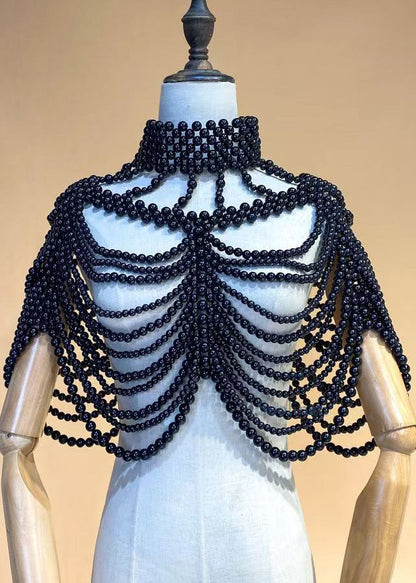 Fashion Black Imitation Pearl Banquet Dress Accessories
