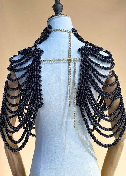 Fashion Black Imitation Pearl Banquet Dress Accessories