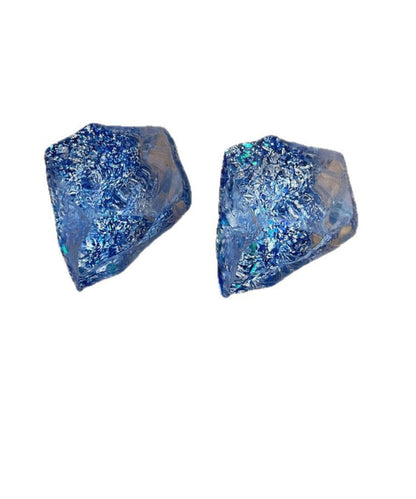 Fashion Blue Personalized Irregular Alloy Resin Earrings
