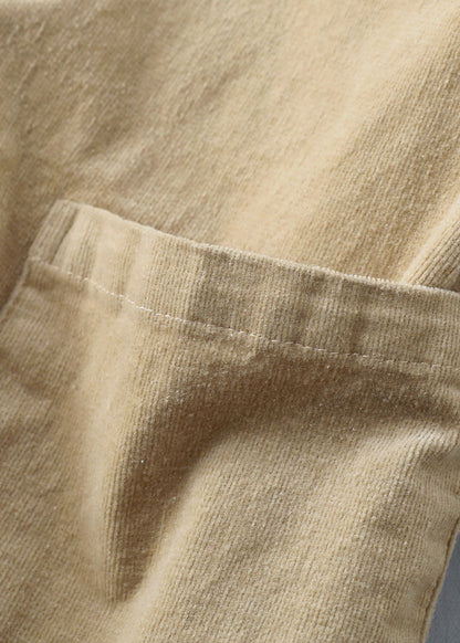 Mode Blau Peter Pan Kragen Taschen Knopf Patchwork Herbst Cord Mantel