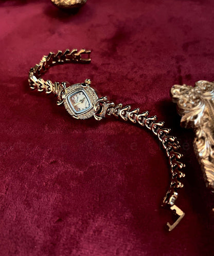 Fashion Gold Copper Overgild Zircon Watches