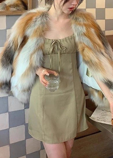 Modische, farbverlaufende, übergroße, warme Kunstfuchspelzmäntel für den Winter