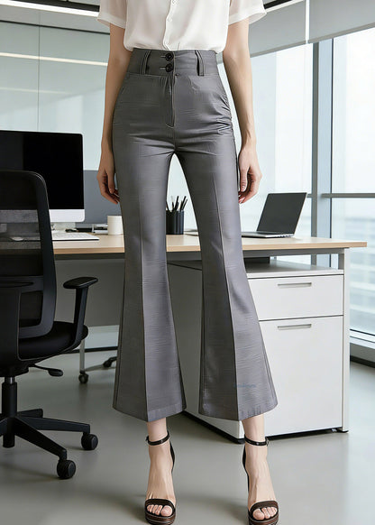 Fashion Grey Patchwork Crop Pants Summer