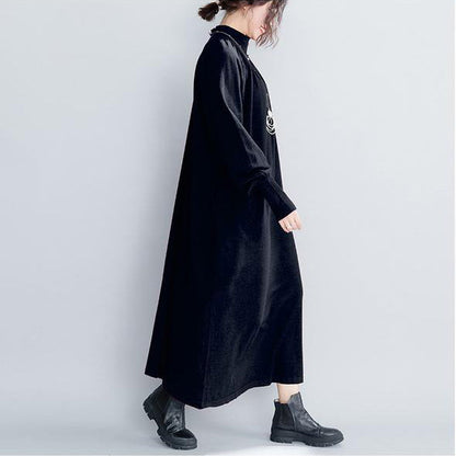 Mode High Neck Gestrickte Maxi Kleider 2018 Frauen Casual Kleidung