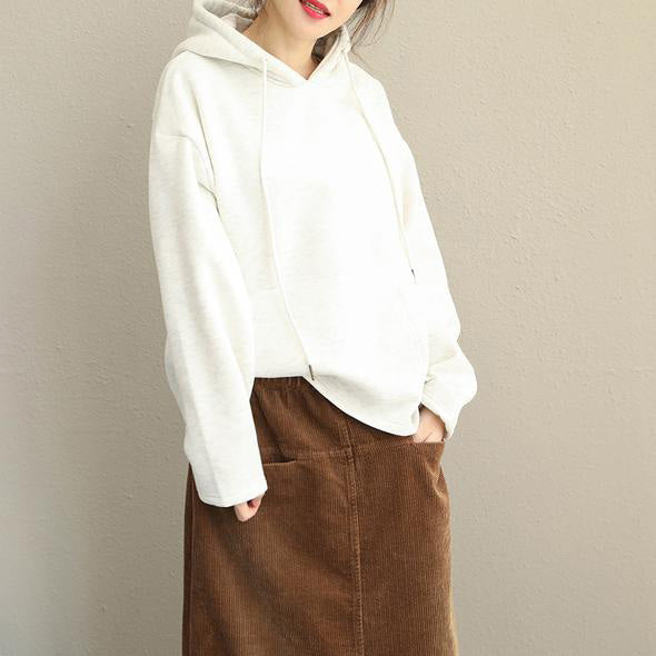 Modischer Hoodie aus reiner, gebürsteter Fleece für Damen