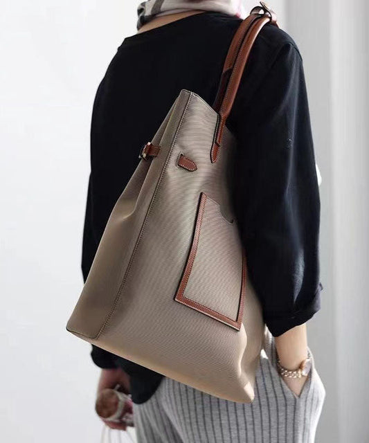 Mode Khaki Große Kapazität Satchel Tasche Handtasche