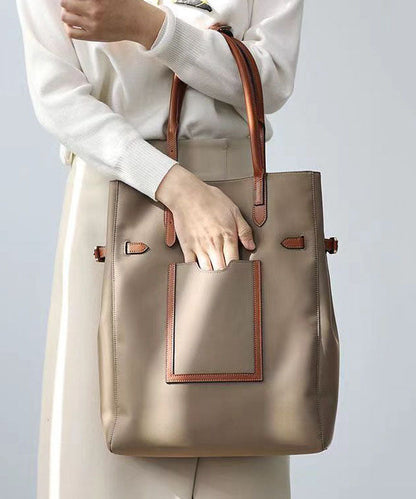 Mode Khaki Große Kapazität Satchel Tasche Handtasche