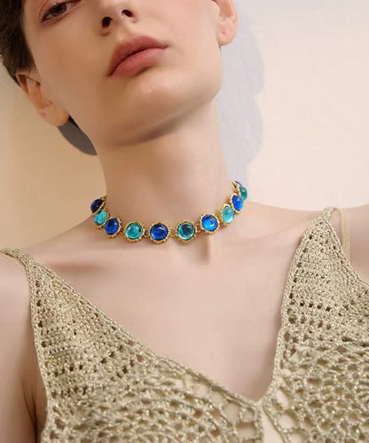Fashion New Original Metal Gemstone Choker