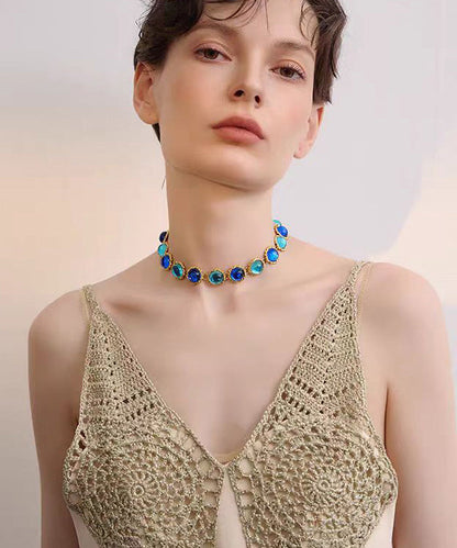 Fashion New Original Metal Gemstone Choker