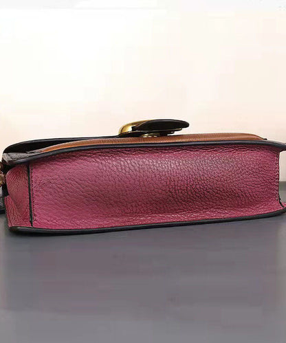 Mode Rot Rub farbe Paitings Kalbsleder Satchel Handtasche