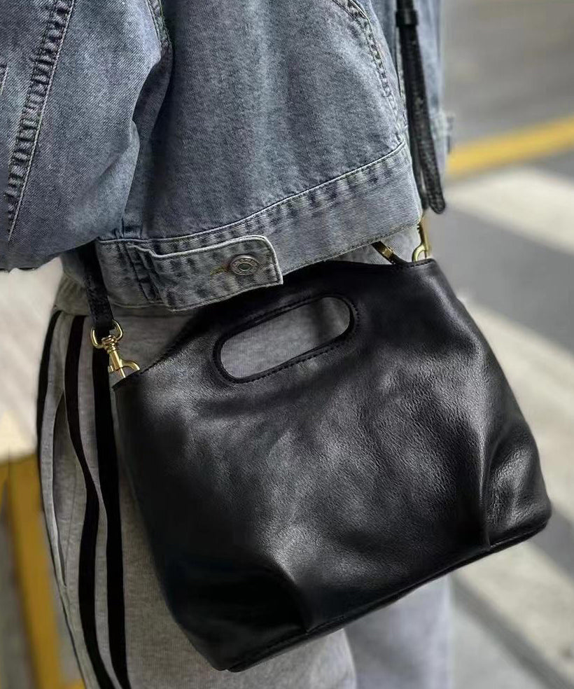 Fashion Solid Durable Versatile Leather CrossBody Tote Handbag