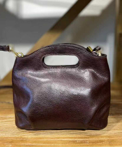 Fashion Solid Durable Versatile Leather CrossBody Tote Handbag