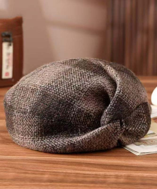 Fashion Versatile Coffee Warm Wool Blend Beret Hat
