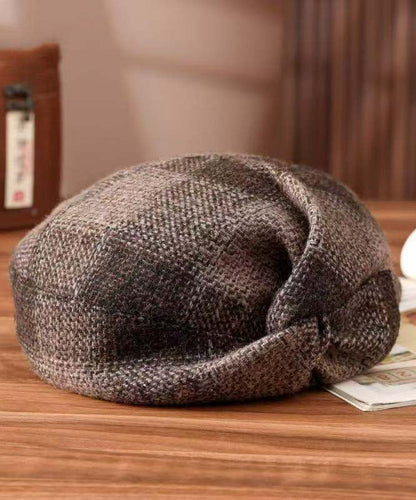 Fashion Versatile Coffee Warm Wool Blend Beret Hat