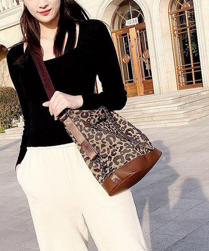 Fashion Versatile Leopard Print Large Capacity Backpack