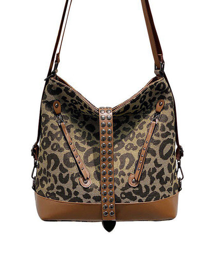 Fashion Versatile Leopard Print Large Capacity Backpack