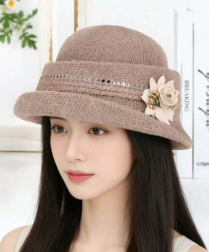 Fashion Versatile Oatmeal Breathable Cotton Bucket Hat