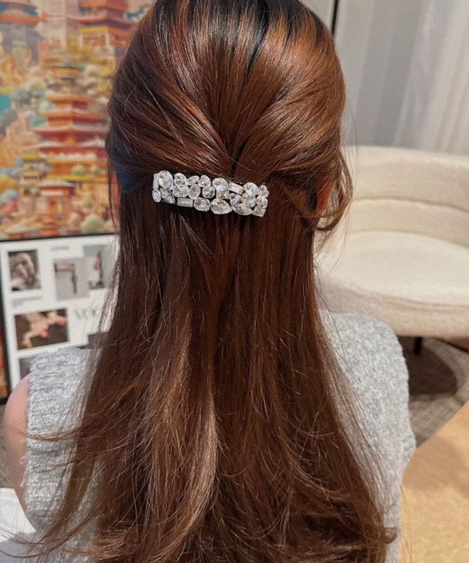 Fashion White Acrylic Zircon Hairpin