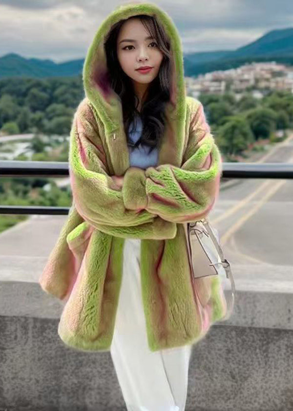 Fashion Winter Fuzzy Fur Fluffy Coat With Thick Warm