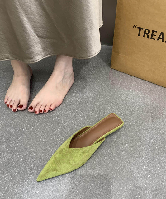 Fashion Yellow Pointed Toe Flip Flops